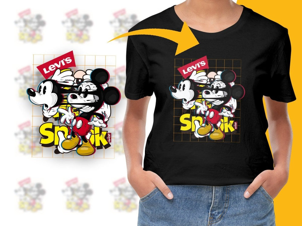 Vintage Graphic Jeans Brand Disney Mickey Mouse PNG File - Teepew