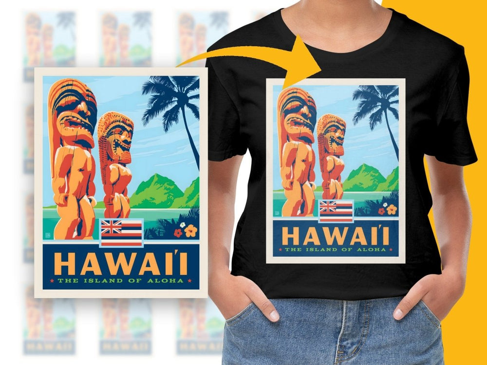 Vintage Hawaiian Island of Aloha Graphic Png Digital Download - Teepew