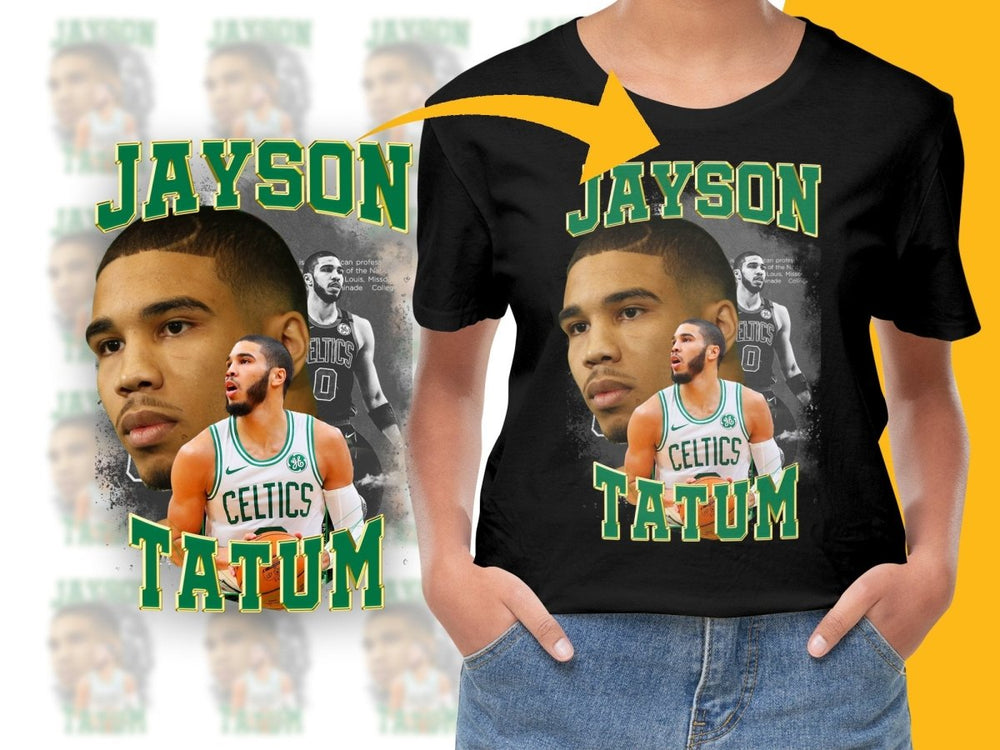 Vintage Jayson Tatum Basketball Legend Celtics Bootleg PNG File - Teepew