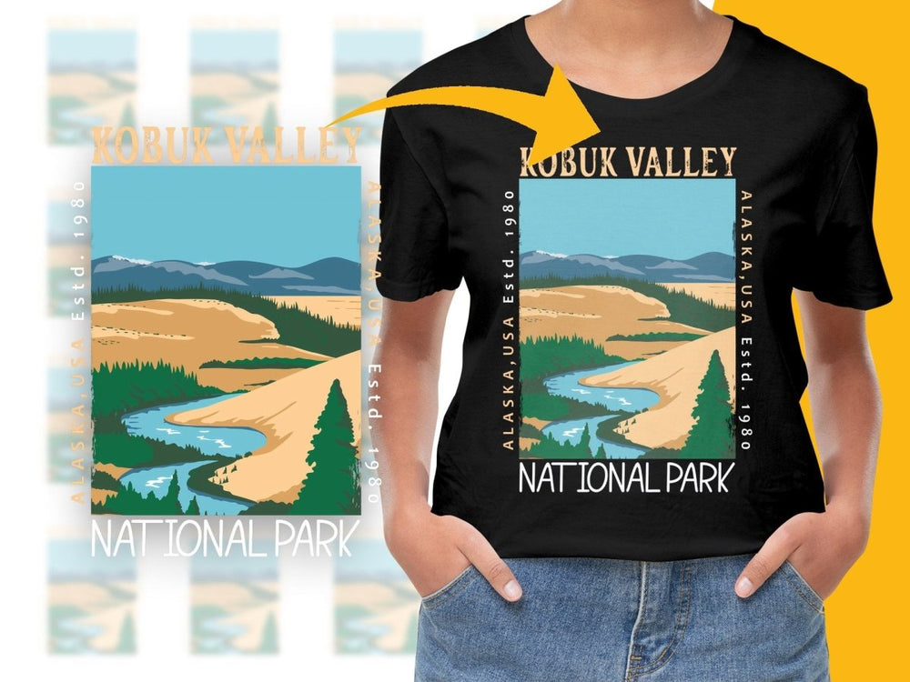Vintage Kobuk Valley National Park Alaska USA PNG File - Teepew