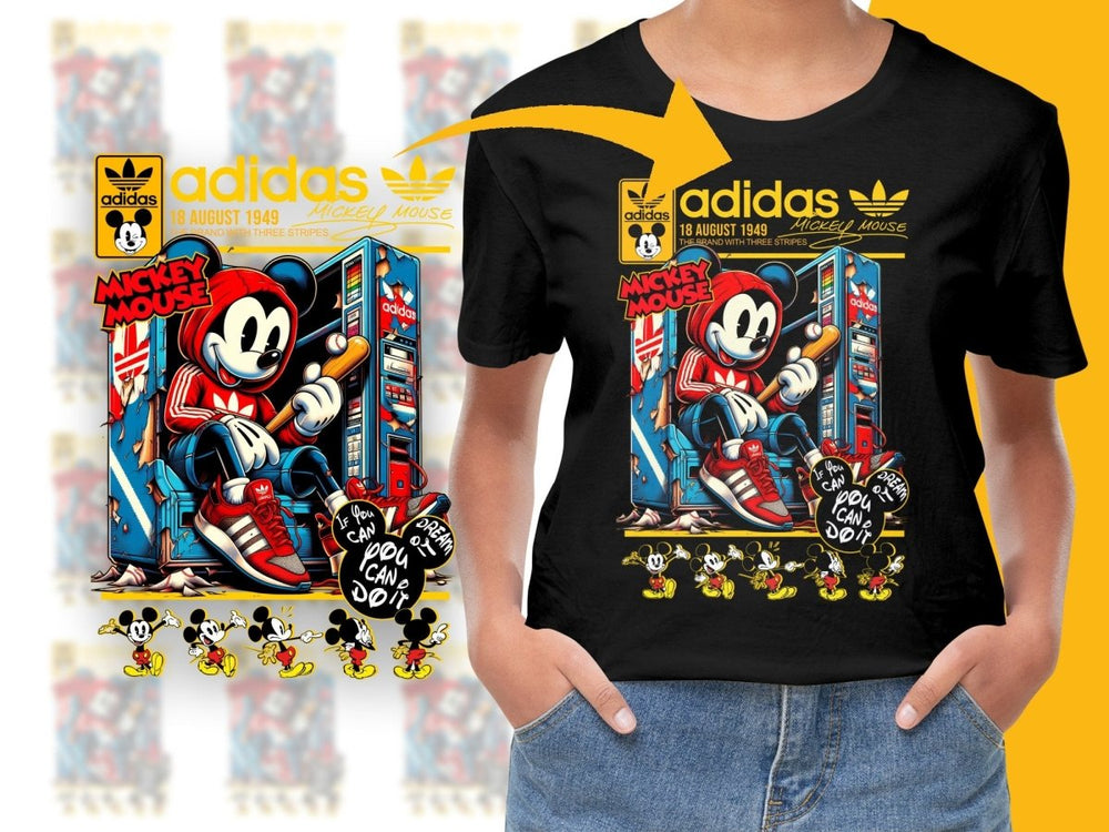 Vintage Mickey Mouse Sport Brand Graphic PNG File - Teepew