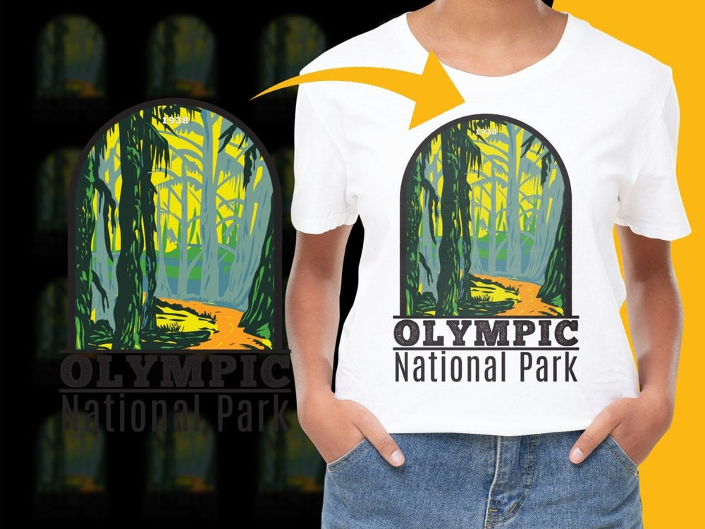 Vintage Olympic National Park 1938 Print Png Digital Download - Teepew