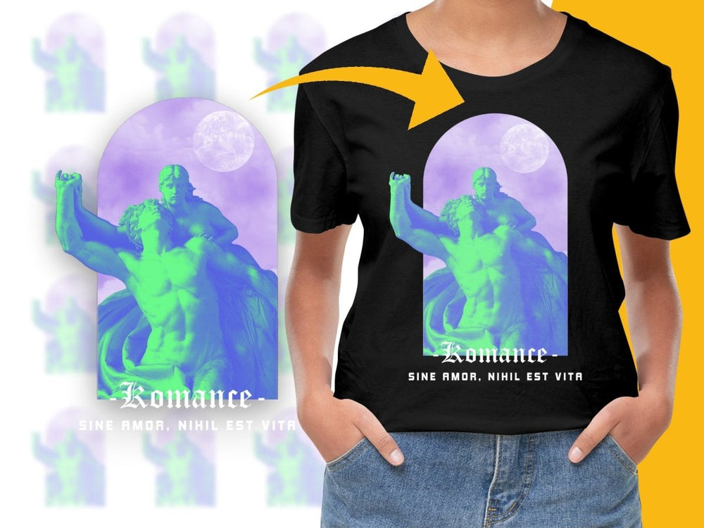 Vintage Romance Statue with Moon Design PNG File - Teepew