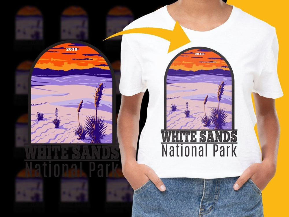 Vintage Scenic White Sands National Park Png Digital Download - Teepew