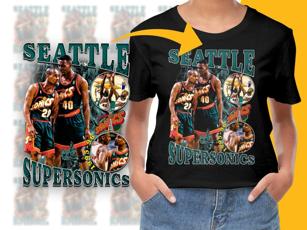 Vintage Seattle Supersonics 90s Retro Bootleg Style PNG File - Teepew