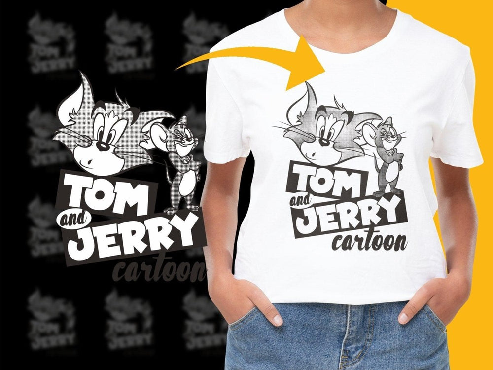 Vintage Tom and Jerry Cartoon Graphic PNG File - Teepew