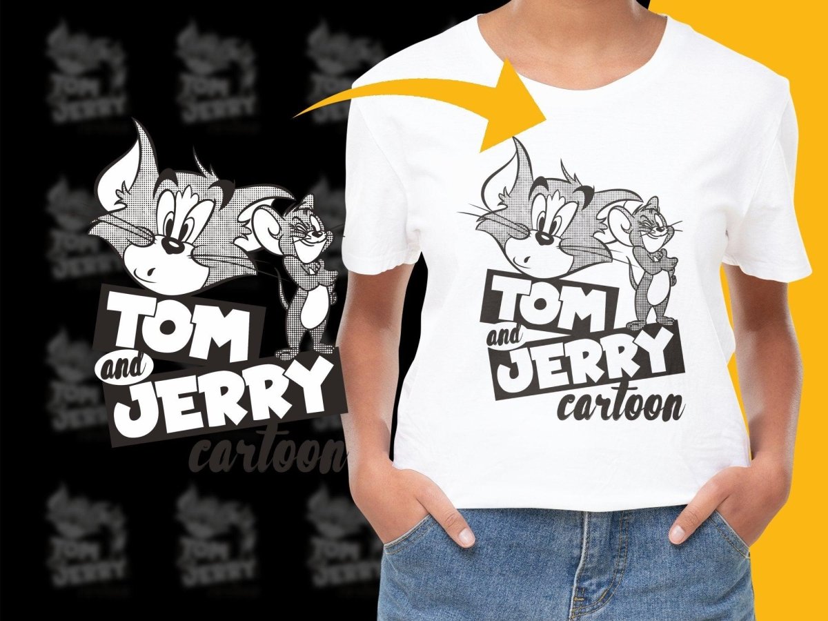 Vintage Tom and Jerry Cartoon Graphic PNG File - Teepew