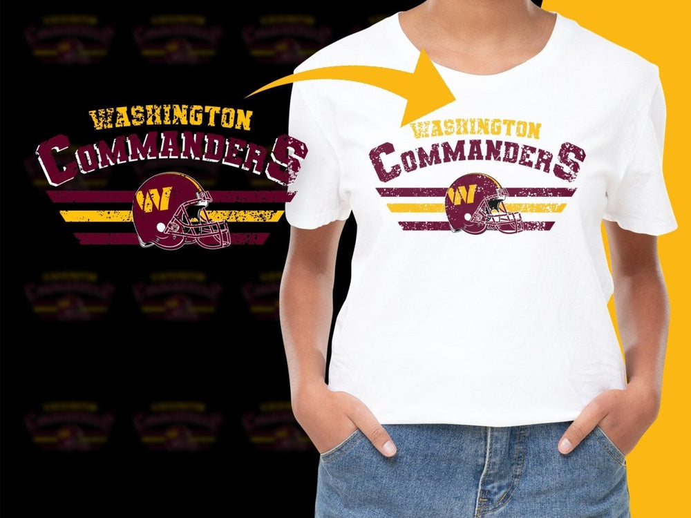 Vintage Washington Commanders Design PNG File - Teepew