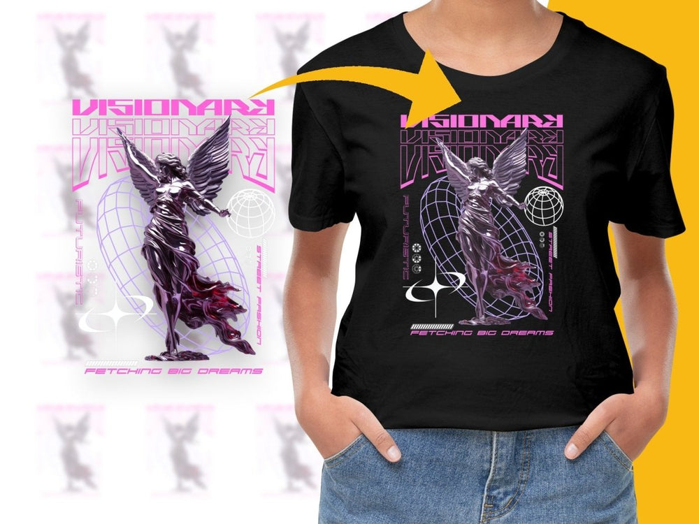 Visionary Futuristic Fetching Big Dreams Streetwear PNG File - Teepew