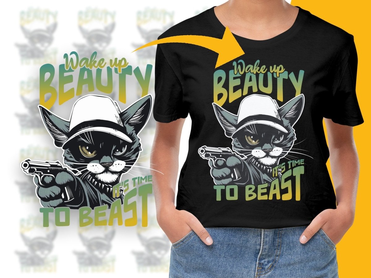 Wake Up Beauty It Is Time to Beast PNG File - Teepew