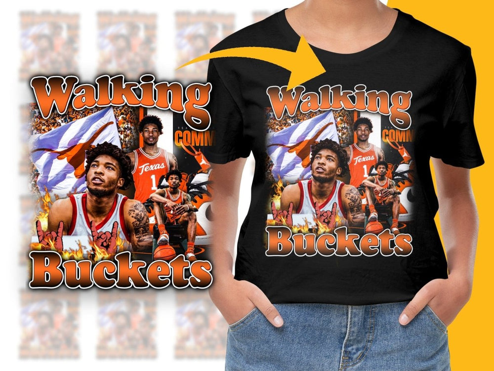 Walking Buckets Tyrese Hunter Texas Basketball Star Bootleg Graphic PNG File - Teepew