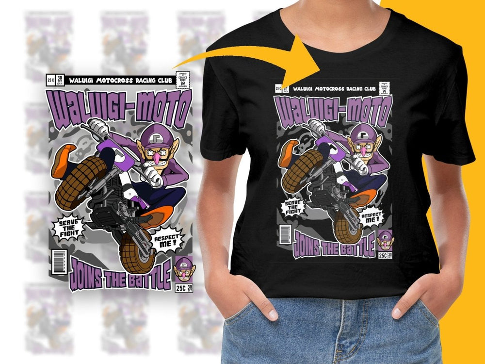 Waluigi Motocross Popculture PNG File - Teepew