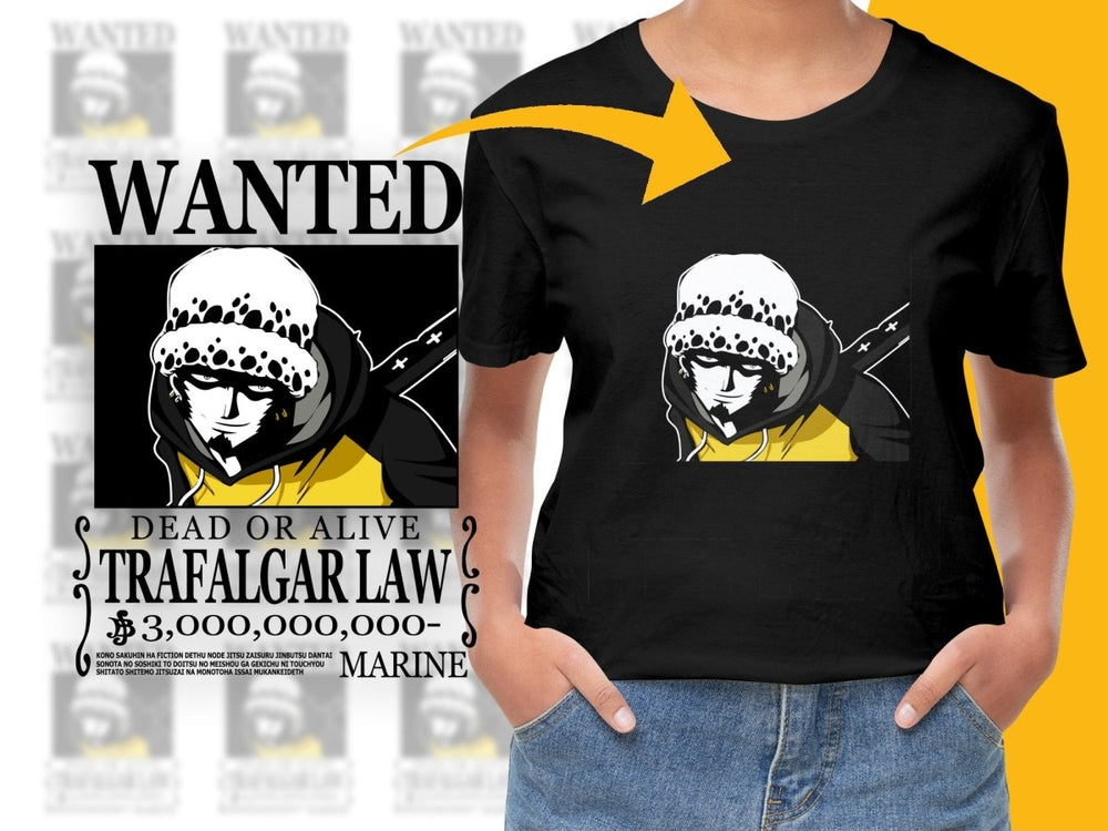 Wanted Dead or Alive Trafalgar Law Anime PNG File - Teepew