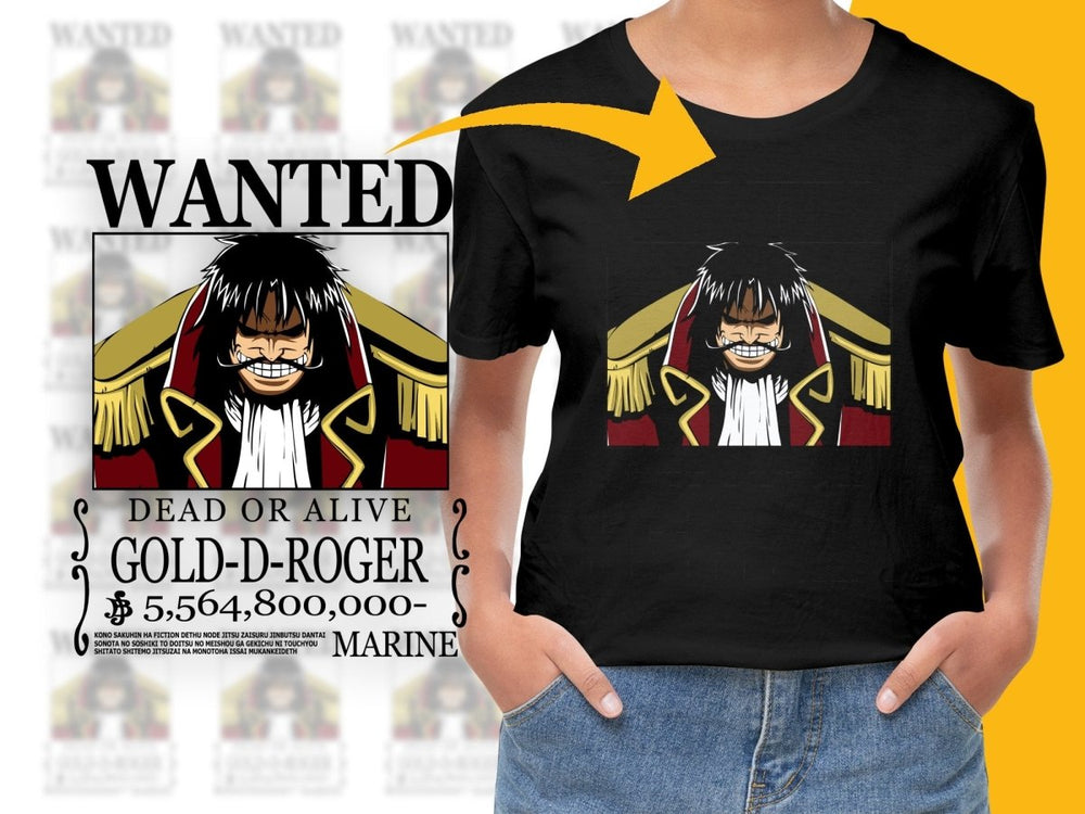 Wanted Gold - D - Roger Dead or Alive Anime PNG File - Teepew