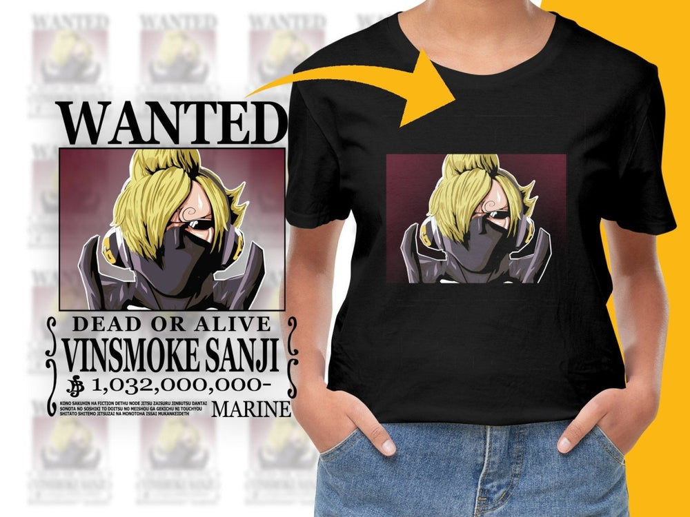Wanted Poster Design Vinsmoke Sanji Anime PNG File - Teepew