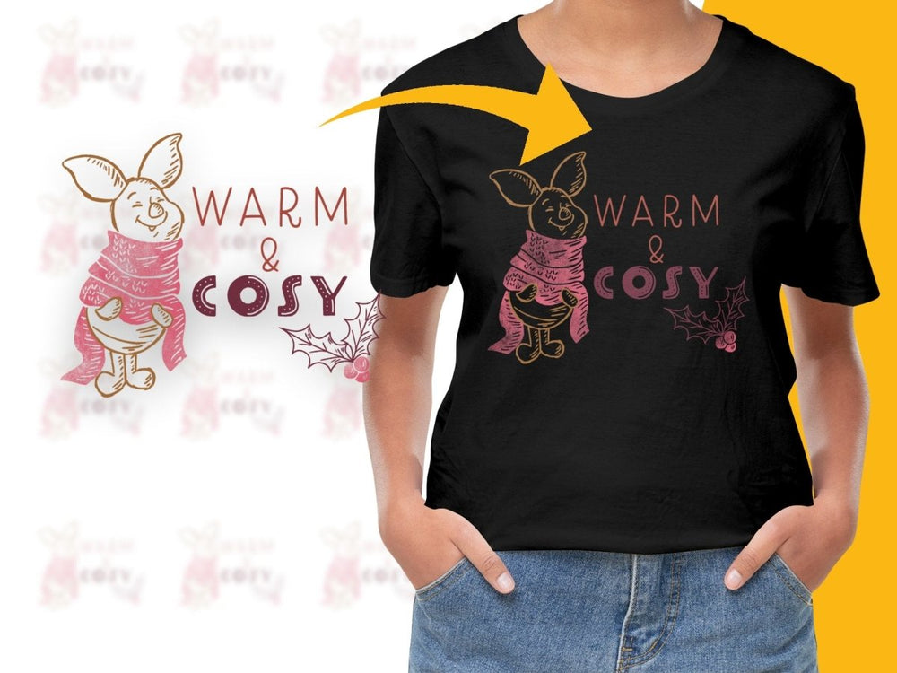 Warm and Cosy Bunny Digital Christmas Character Design Print - Teepew