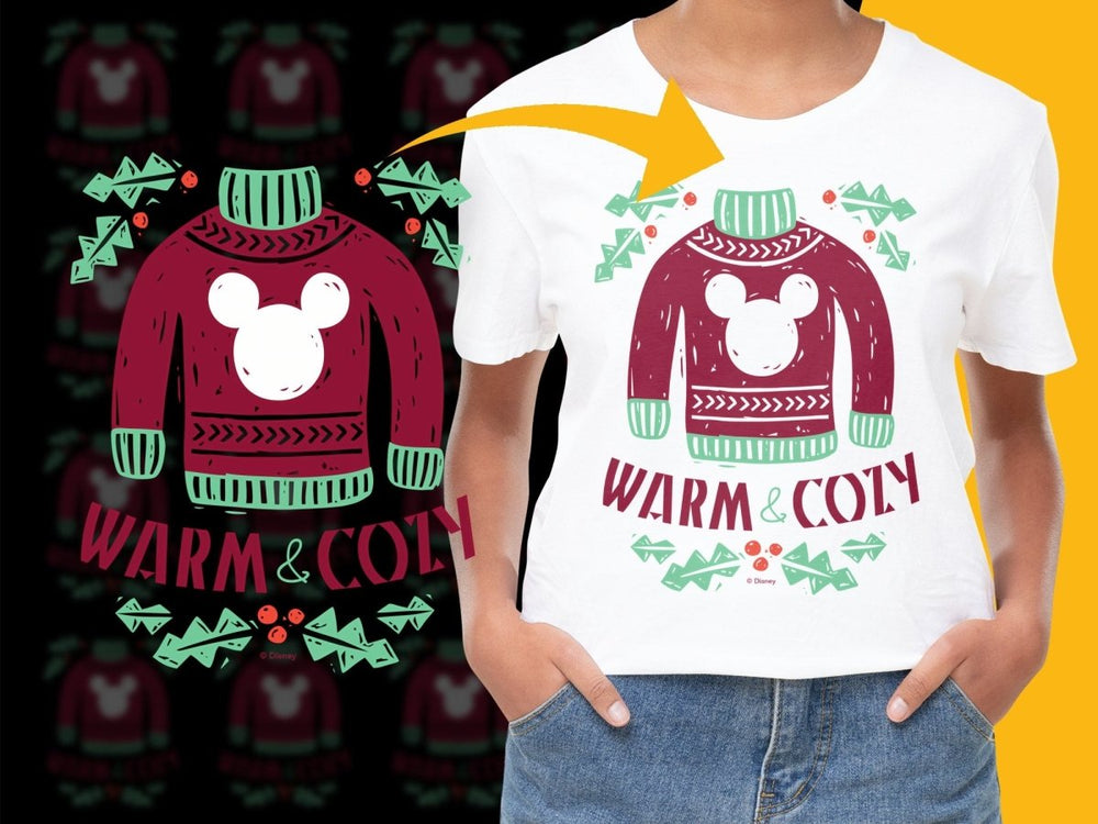 Warm and Cozy Mickey Mouse Christmas PNG File - Teepew