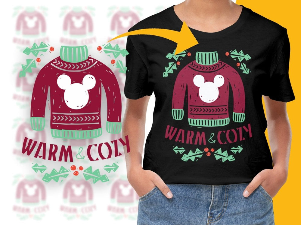 Warm Cozy Mickey Mouse Christmas Sweater PNG File - Teepew