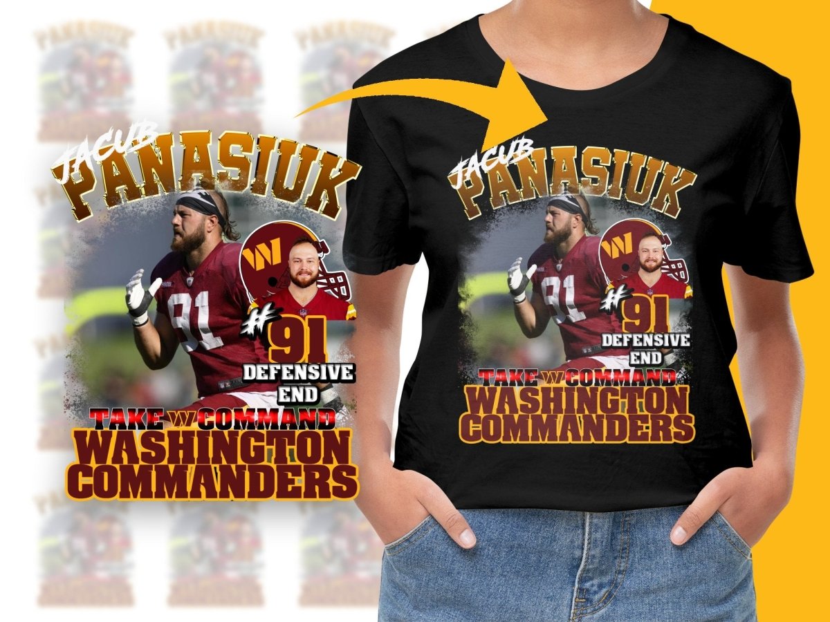 Washington Commanders Defensive End Number 91 PNG File - Teepew