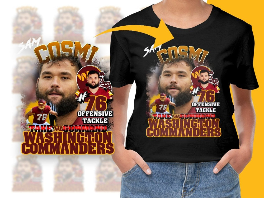 Washington Commanders Football Offensive Tackle #76 PNG File - Teepew