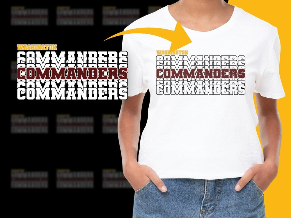Washington Commanders Logo Pattern Graphic PNG File - Teepew