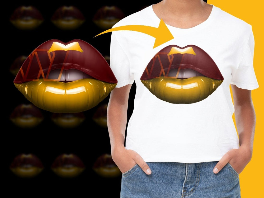 Washington Football Team Inspired Lip Art PNG File - Teepew
