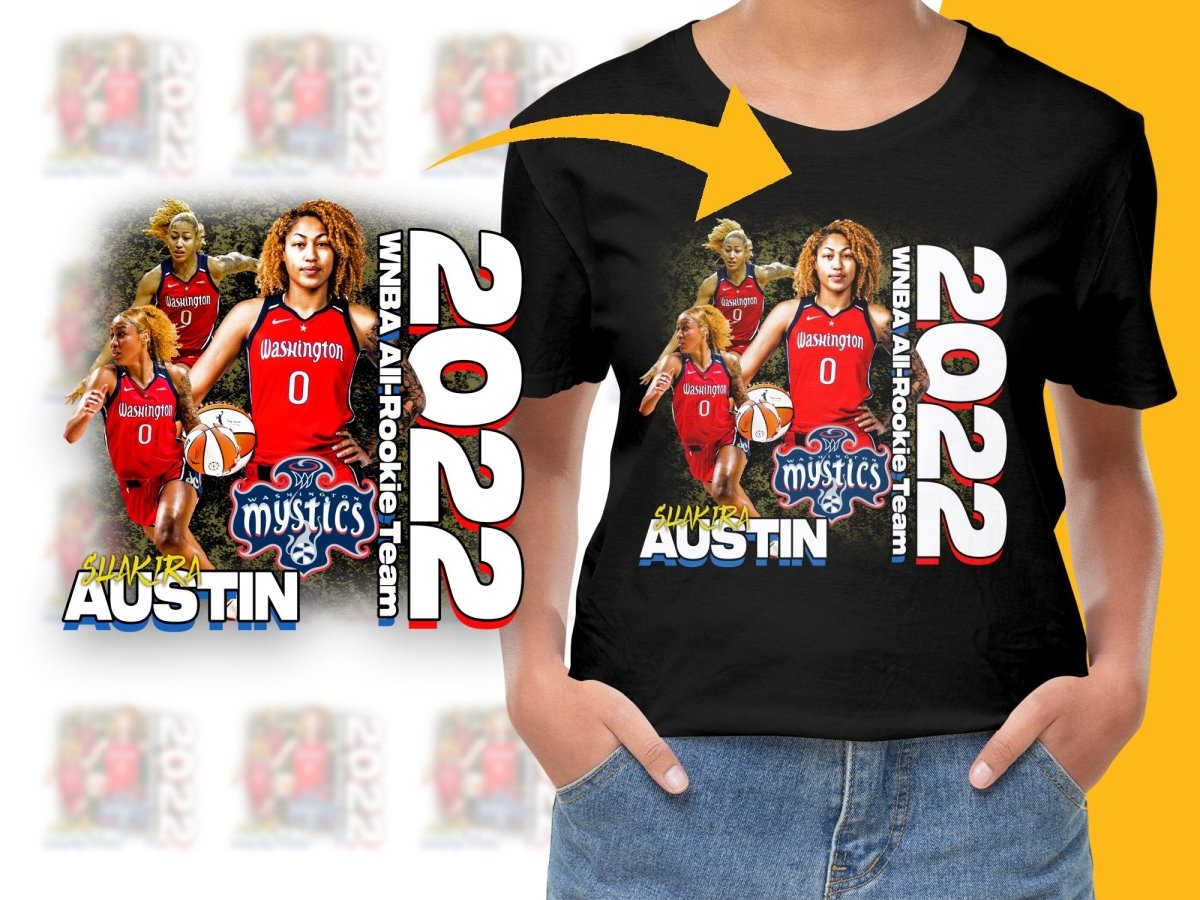 Washington Mystics Shakira Austin 2022 All - Rookie Team WNBA Bootleg Graphic PNG File - Teepew