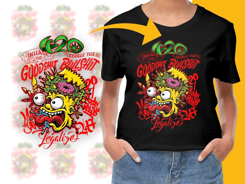 Wild Inhale The Goodshit Exhale The Bullshit PNG File - Teepew
