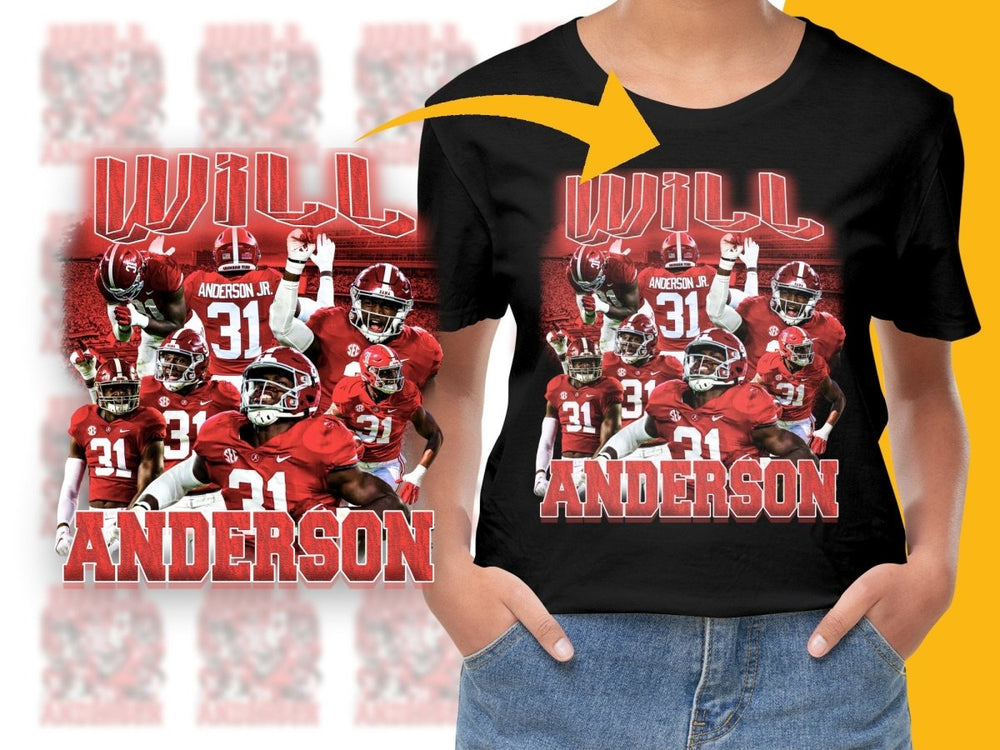 Will Anderson Football Player Bootleg Bootleg PNG File - Teepew