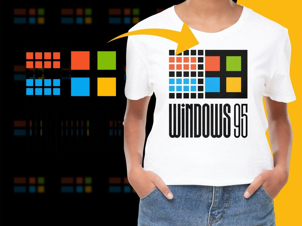 Windows 95 Retro Logo Design Graphic PNG File - Teepew