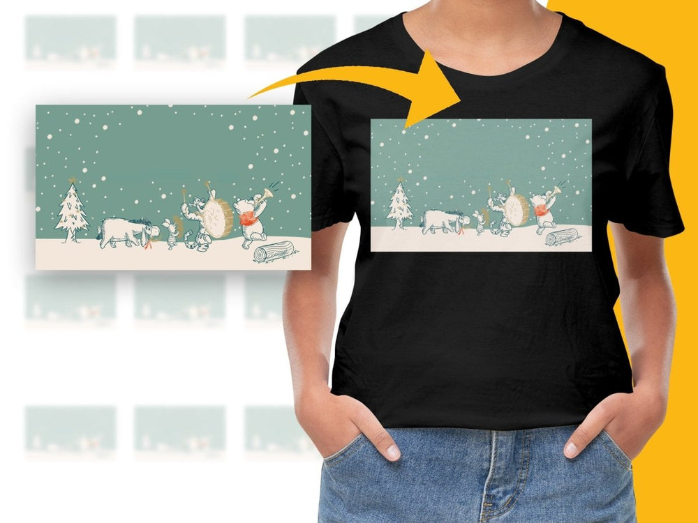 Winnie the Pooh and Friends Christmas Parade PNG File - Teepew