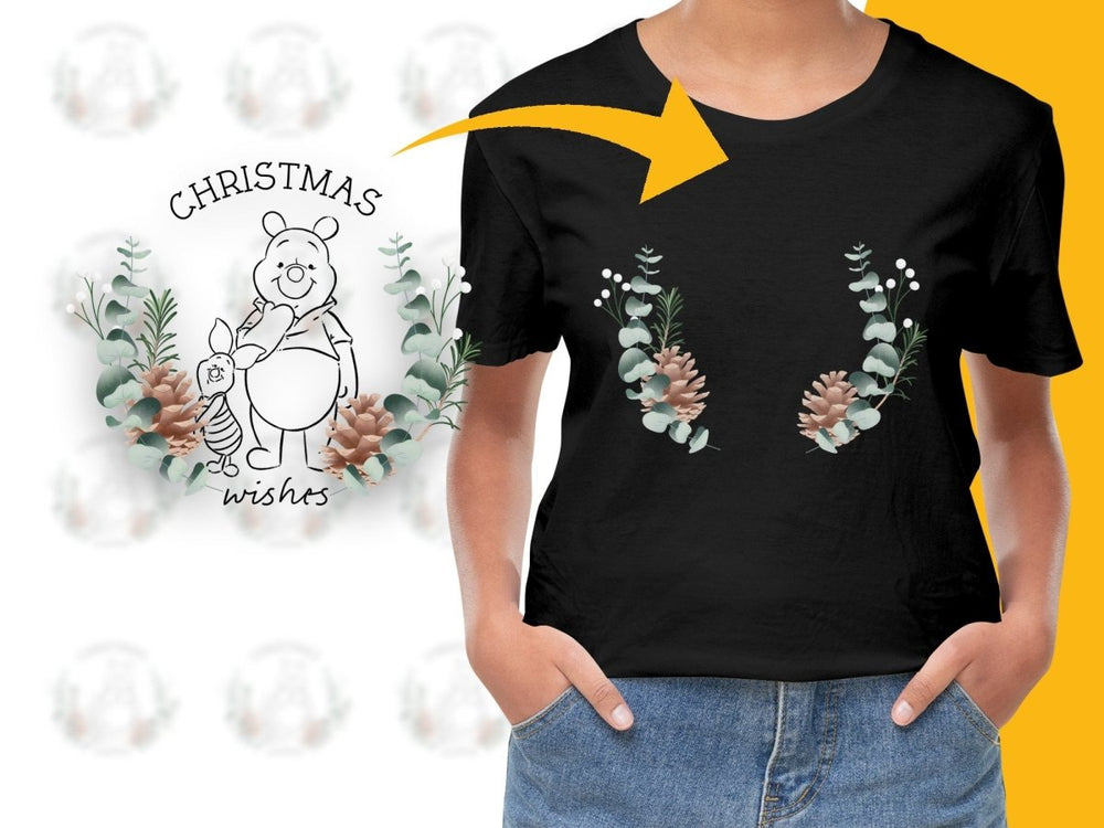 Winnie the Pooh and Piglet Christmas Wishes PNG File - Teepew