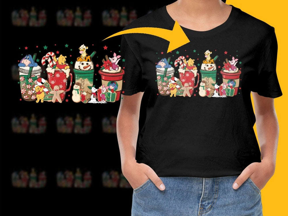 Winnie The Pooh Christmas Festive Graphic PNG File - Teepew