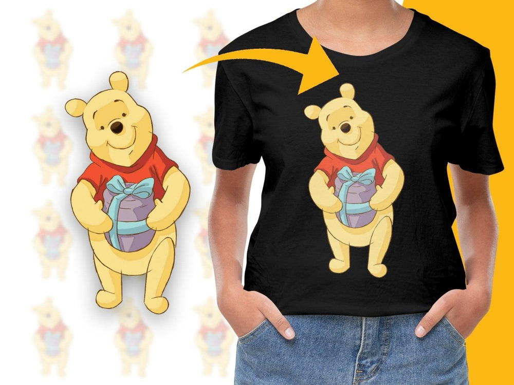 Winnie the Pooh Christmas Gift Graphic PNG File - Teepew