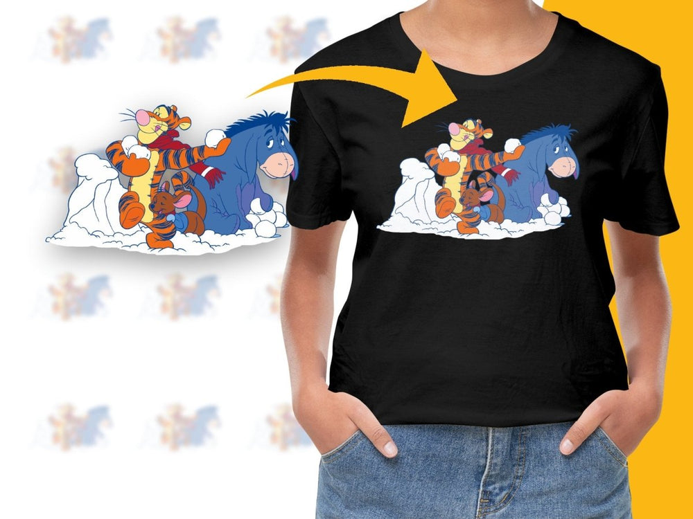 Winnie the Pooh Christmas Tigger Eeyore PNG File - Teepew