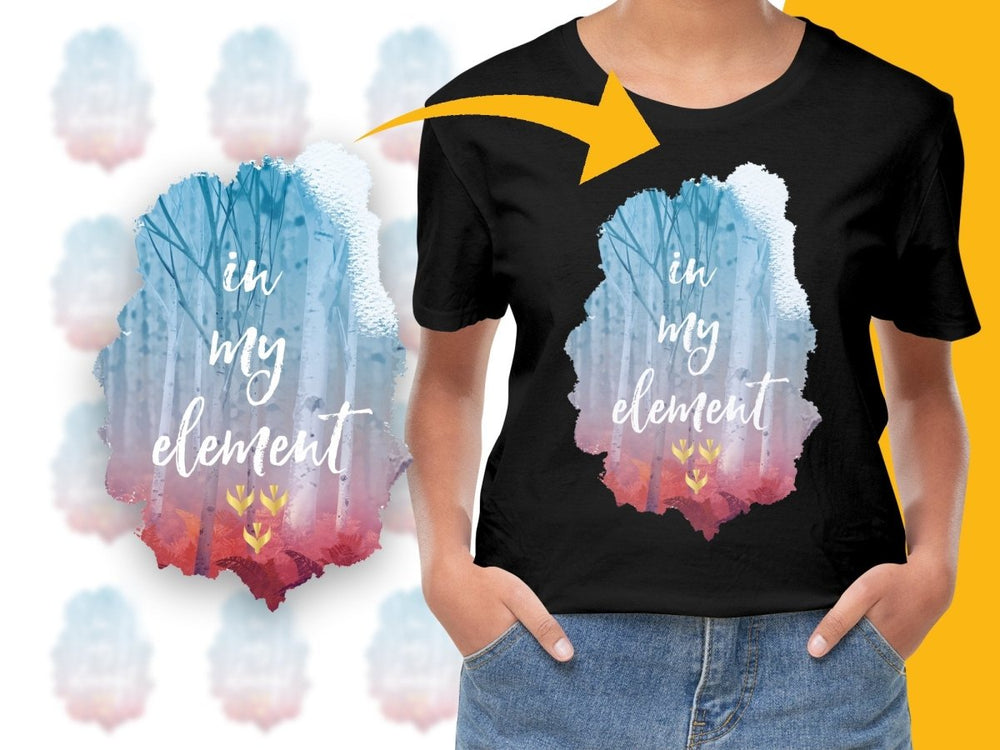 Winter Themed In My Element Forest Art PNG File - Teepew