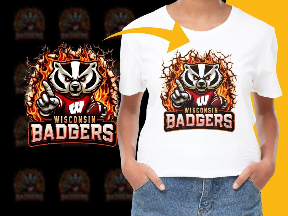 Wisconsin Badgers NCAA Football Team PNG File - Teepew