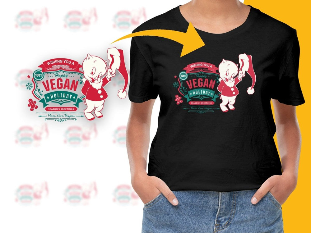 Wishing You A Happy Vegan Holiday Season's Greetings PNG File - Teepew