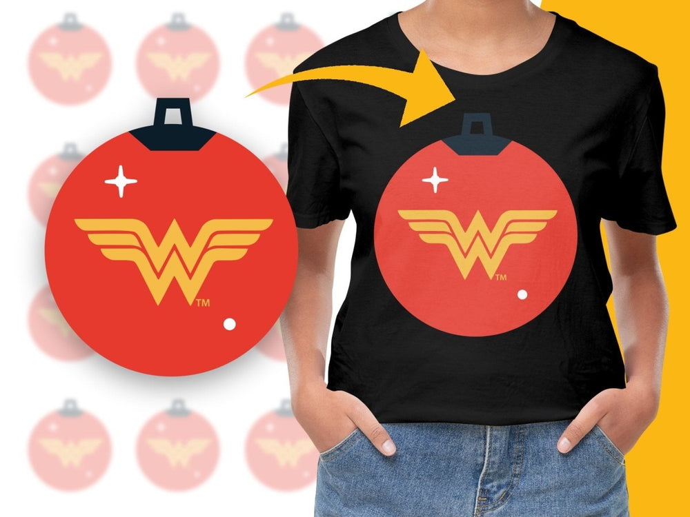 Wonder Woman Christmas Graphic Red PNG File - Teepew