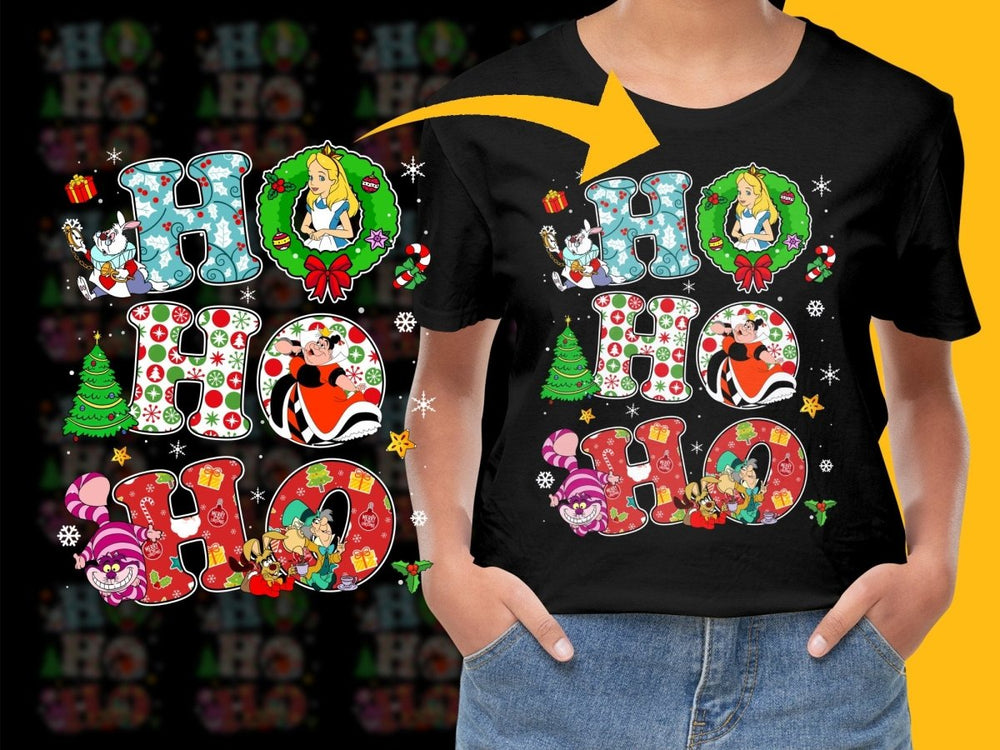 Wonderland Characters Christmas Festive Theme PNG File - Teepew