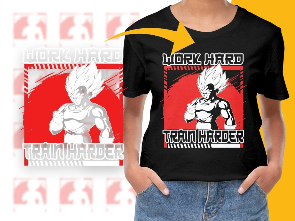Work Hard Train Harder Anime Character PNG File - Teepew
