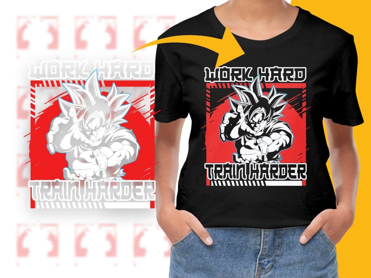 Work Hard Train Harder Anime Character PNG File - Teepew