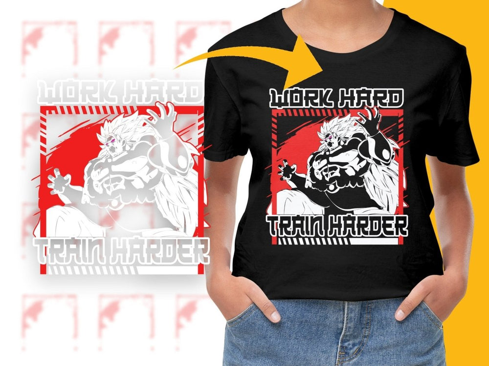 Work Hard Train Harder Dragonmuscle Anime PNG File - Teepew