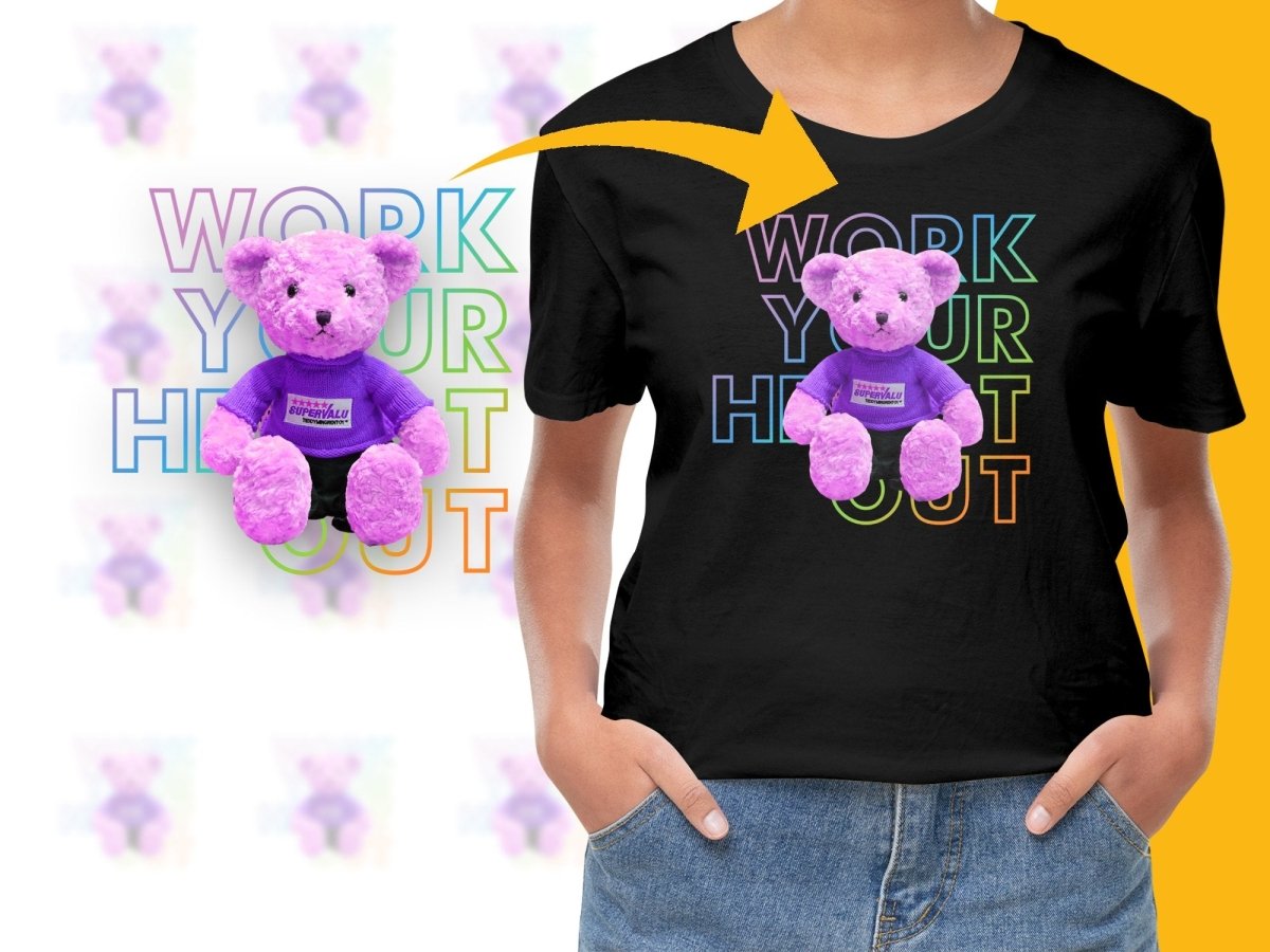 Work Your Heart Out Graphic Bear Print PNG File - Teepew