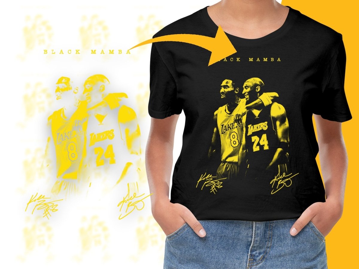 Yellow Kobe Bryant Black Mamba Lakers Signed PNG File - Teepew