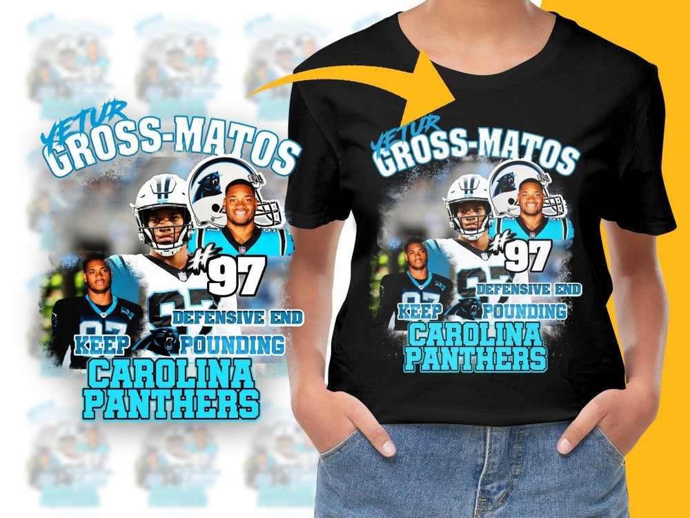 Yetur Gross - Matos Carolina Panthers Defensive End PNG File - Teepew