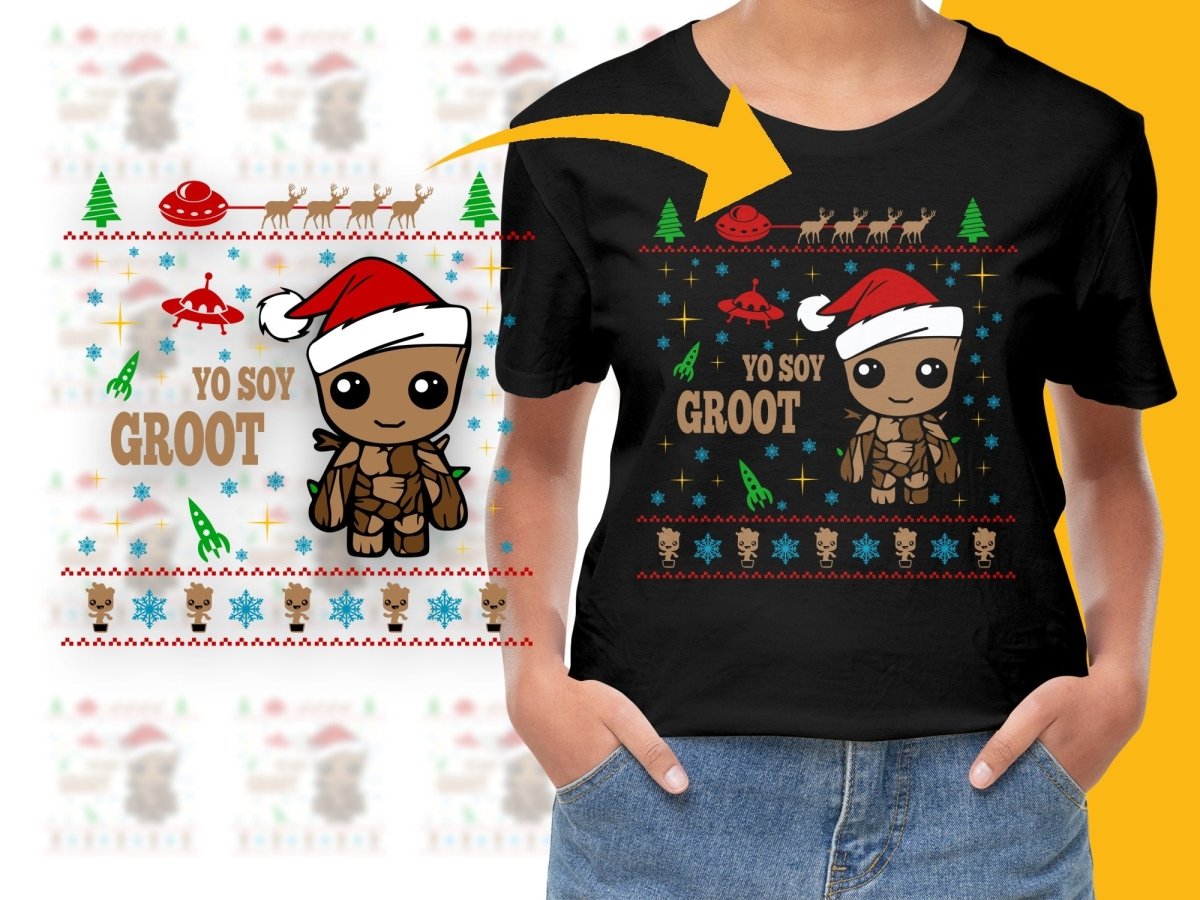 Yo Soy Groot Christmas PNG File with Cute Design - Teepew