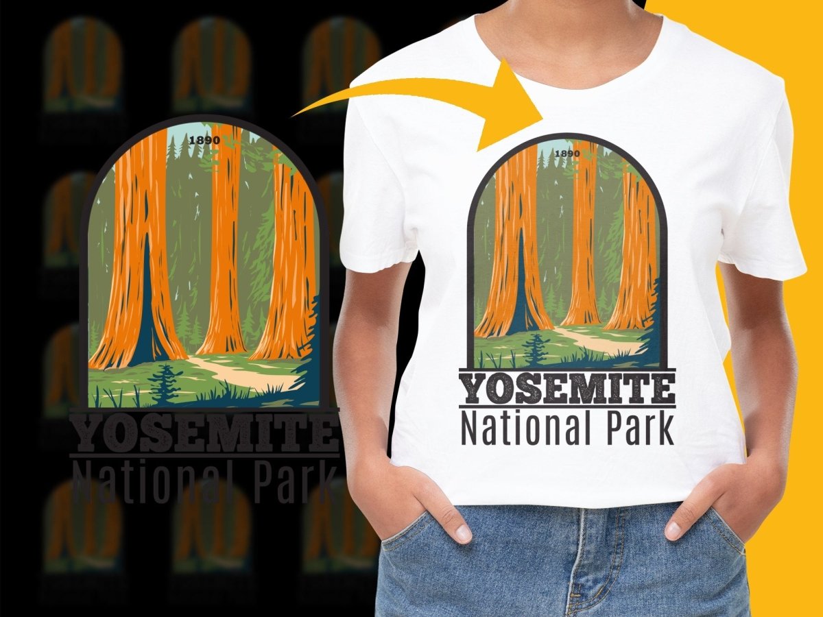 Yosemite National Park Vintage Graphic PNG File - Teepew