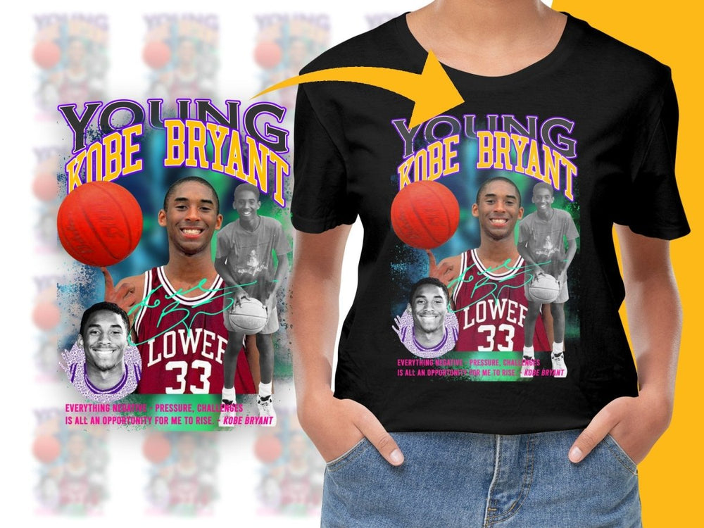 Young Kobe Bryant Basketball Legend Bootleg PNG File - Teepew