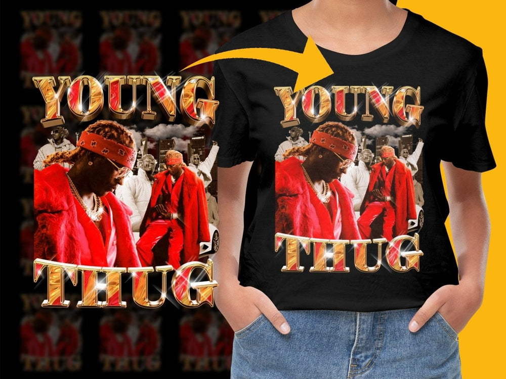 Young Thug Graphic Red Outfit Design PNG File - Teepew
